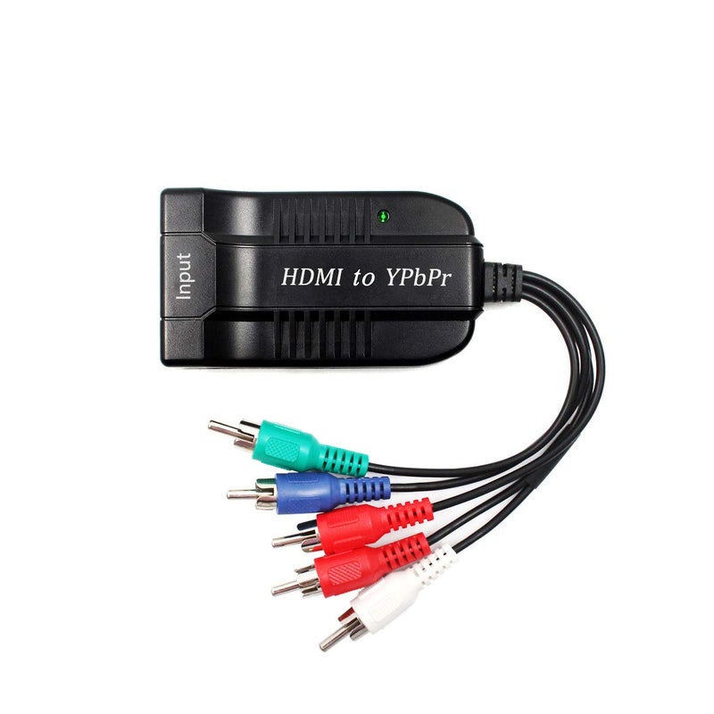 HDSUNWSTD Female HDMI to Male Scaler YPbPr Converter, HDMI to Video Ypbpr Adapter HDMI to Scaler Component Converter with YPBPR Cable Power Adapter Compatible for Apple TV, PS3, Xbox, Fire Stick, DVD Players - Image 1